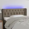 Image de vidaXL Tête de lit à LED Taupe 103x16x78/88 cm Tissu