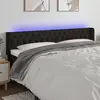 Image de vidaXL Tête de lit à LED Noir 183x16x78/88 cm Tissu