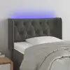 Image de vidaXL Tête de lit à LED Gris foncé 83x16x78/88 cm Velours