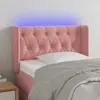 Image de vidaXL Tête de lit à LED Rose 83x16x78/88 cm Velours