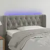 Image de vidaXL Tête de lit à LED Gris clair 93x16x78/88 cm Velours