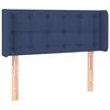 Image de vidaXL Tête de Lit à LED Meuble de Chambre à Coucher Accessoire de Lit Simple Tête de Cadre de Lit Intérieur Bleu 83x16x78/88 cm Tissu