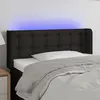 Image de vidaXL Tête de lit à LED Noir 93x16x78/88 cm Tissu