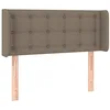 Image de vidaXL Tête de Lit à LED Meuble de Chambre à Coucher Accessoire de Lit Simple Tête de Cadre de Lit Intérieur Taupe 103x16x78/88 cm Tissu