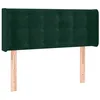 Image de vidaXL Tête de Lit à LED Meuble de Chambre à Coucher Accessoire de Lit Simple Tête de Cadre de Lit Intérieur Vert Foncé 83x16x78/88 cm Velours