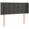 Image de vidaXL Tête de Lit à LED Meuble de Chambre à Coucher Accessoire de Lit Simple Tête de Cadre de Lit Intérieur Gris Foncé 93x16x78/88 cm Velours