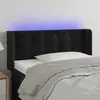 Image de vidaXL Tête de lit à LED Noir 103x16x78/88 cm Velours