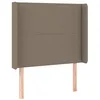 Image de vidaXL Tête de lit à LED Taupe 93x16x118/128 cm Tissu