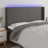 Image de vidaXL Tête de lit à LED Gris 203x16x118/128 cm Similicuir