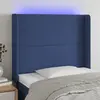 Image de vidaXL Tête de lit à LED Bleu 93x16x118/128 cm Tissu