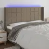 Image de vidaXL Tête de lit à LED Taupe 203x16x118/128 cm Tissu