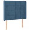 Image de Tête de lit à LED Bleu foncé 103x16x118 128 cm Velours