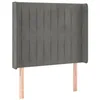 Image de vidaXL Tête de Lit à LED Meuble de Chambre à Coucher Accessoire de Lit Simple Tête de Cadre de Lit Intérieur Gris Clair 93x16x118/128 cm Velours