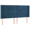 Image de Tête de lit à LED Bleu foncé 203x16x118 128 cm Velours