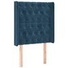 Image de vidaXL Tête de Lit à LED Meuble de Chambre à Coucher Accessoire de Lit Simple Tête de Cadre de Lit Intérieur Bleu Foncé 83x16x118/128 cm Velours