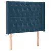 Image de vidaXL Tête de lit à LED Bleu foncé 93x16x118/128 cm Velours