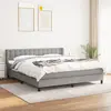 Image de vidaXL Sommier à lattes de lit avec matelas Gris clair 180x200cm Tissu