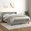 Image de vidaXL Sommier à lattes de lit et matelas Gris clair 140x190cm Velours