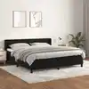 Image de vidaXL Sommier à lattes de lit avec matelas Noir 180x200 cm Velours