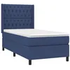 Image de vidaXL Sommier à Lattes de lit avec Matelas Bleu 100x200 cm Tissu