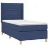 Image de vidaXL Sommier à Lattes de Lit avec Matelas, Lit Rembourré, Lit Simple, Lit Adulte de Chambre à Coucher Intérieur, Moderne, Bleu 80x200 cm Tissu