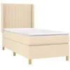 Image de vidaXL Sommier à Lattes de lit et Matelas Crème 90x190 cm Tissu
