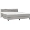 Image de vidaXL Sommier à Lattes de lit et Matelas et LED Gris Clair 180x200 cm