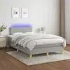 Image de vidaXL Sommier à lattes de lit matelas LED Gris clair 120x200 cm Tissu