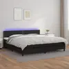 Image de vidaXL Sommier à lattes de lit avec matelas et LED Noir 200x200 cm
