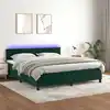 Image de vidaXL Sommier à lattes de lit avec matelas LED Vert foncé 180x200 cm
