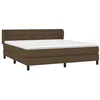 Image de vidaXL Sommier à Lattes de lit avec Matelas Marron foncé 160x200 cm