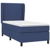 Image de vidaXL Sommier à Lattes de lit avec Matelas Bleu 100x200 cm Tissu