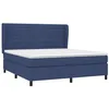 Image de vidaXL Sommier à Lattes de lit avec Matelas Bleu 160x200 cm Tissu