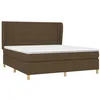 Image de vidaXL Sommier à Lattes de lit avec Matelas Marron foncé 160x200 cm