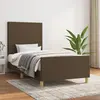Image de vidaXL Cadre de lit sans matelas marron foncé 90x190 cm tissu