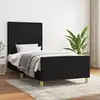 Image de vidaXL Cadre de lit sans matelas noir 100x200 cm tissu