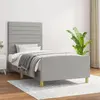 Image de vidaXL Cadre de lit sans matelas gris clair 80x200 cm tissu