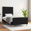 Image de vidaXL Cadre de lit sans matelas noir 90x200 cm tissu