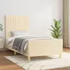 Image de vidaXL Cadre de lit sans matelas crème 80x200 cm tissu