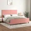 Image de vidaXL Cadre de lit sans matelas rose velours