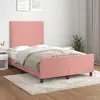 Image de vidaXL Cadre de lit sans matelas rose 120x200 cm velours
