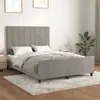 Image de vidaXL Cadre de lit sans matelas gris clair 140x200 cm velours