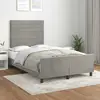 Image de vidaXL Cadre de lit sans matelas gris clair 120x200 cm velours