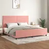Image de vidaXL Cadre de lit sans matelas rose 200x200 cm velours