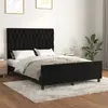 Image de vidaXL Cadre de lit sans matelas noir 140x190 cm velours