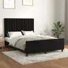 Image de vidaXL Cadre de lit sans matelas noir 140x200 cm velours