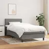 Image de vidaXL Sommier à lattes de lit et matelas Gris foncé 90x190 cm Tissu