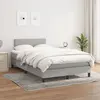 Image de vidaXL Sommier à lattes de lit avec matelas Gris clair 120x200cm Tissu
