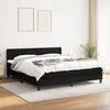 Image de vidaXL Sommier à lattes de lit avec matelas Noir 160x200 cm Tissu