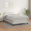 Image de vidaXL Sommier à lattes de lit avec matelas Blanc 120x200cm Similicuir